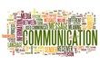 Communication concept in word tag cloud