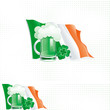 Two vector backgrounds with flag for St. Patrick's Day