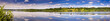 Summer panoramic landscape with river