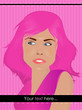 Vektor: Pink Lady Card Design Layout Pink Lady Card Design Layout