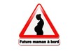 Panneau future maman à bord