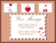The card for Valentine's Day, the background