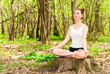 young woman in yoga pose