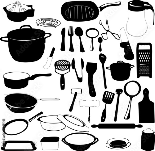 Vector: kitchen tools collection - vector kitchen tools collection - vector