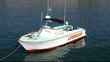 Lifeguard boat in Malibu beach