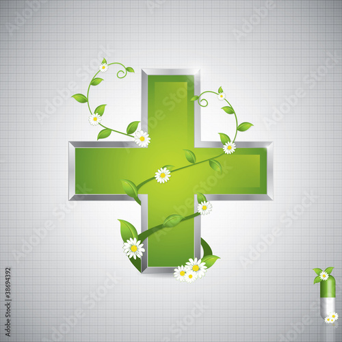 Vector: Alternative medication concept Alternative medication concept