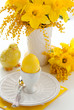 easter egg and flowers