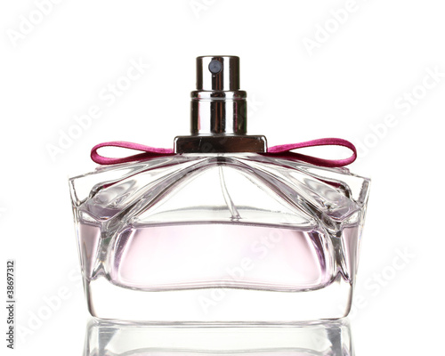 Photo: Perfume bottle isolated on white Perfume bottle isolated on white