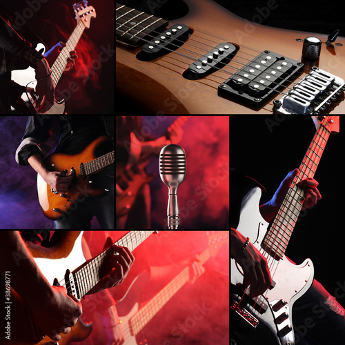 Photo: rock live concert collage rock live concert collage