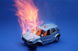 Brennendes Auto (Modell)