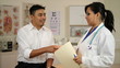 Video: Latino doctor in clinic shakes hands with patient Latino doctor in clinic shakes hands with patient