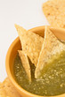 Salsa Verde with tortilla chips