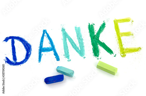 Photo: Danke mit Pastellkreiden Danke mit Pastellkreiden