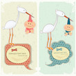 Vector: Baby postcard in vintage style Baby postcard in vintage style