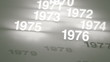 Glowing Numbers Timeline: 1970s, 1980s and 1990s