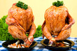 Grillhähnchen auf Hähnchenbräter