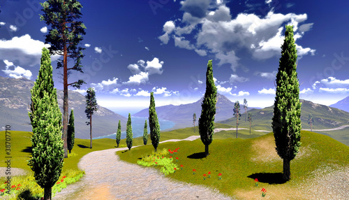 Illustration: Italien landscape Italien landscape