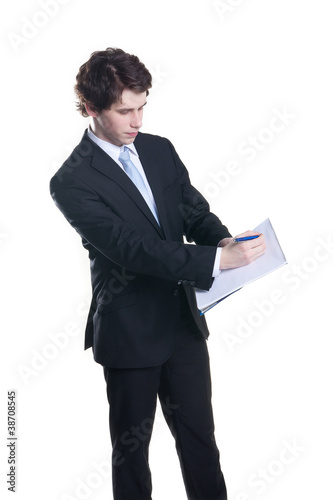 Photo: businessman making notes businessman making notes
