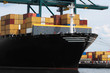 Container ship closeup