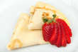Pfannkuchen mit Erdbeere