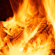 Holzofen Flammen