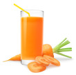 Carrot juice isolated on white Carrot juice isolated on white