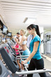 running at the fitness club