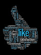 LIKE Tag Cloud (thumbs up recommend vote comment share button)