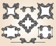 Set of decorative frames and design elements
