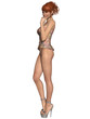 Illustration: Beautiful young woman with sexy summer clothes Beautiful young woman with sexy summer clothes
