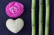 rose,herz und bambus