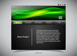 website template in black and green colors