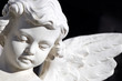 angel image  isolated on black