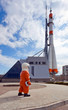 The Russian space transport rocket in Samara, Russia The Russian space transport rocket in Samara, Russia