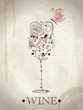 Abstract wine card