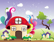 Vector: casa de fantasia en vector casa de fantasia en vector