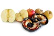 baked and raw apples
