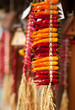 Dry Chili peppers tied with straw rope