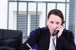 frustrated young woman at Work
