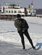 outside skating in the winter