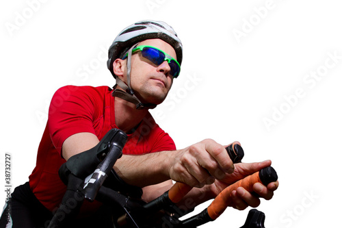Photo: Triathlet auf dem Fahrrad Triathlet auf dem Fahrrad