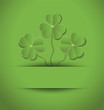 St. Patrick's Day Shamrock card Green
