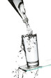 Overflowing glass of water