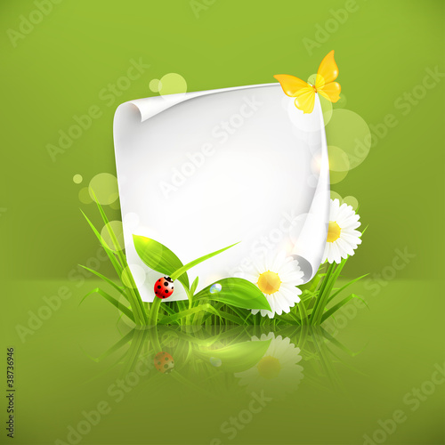 Vector: Spring frame, green Spring frame, green