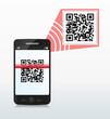 Vektor: qr code scan with smartphone qr code scan with smartphone