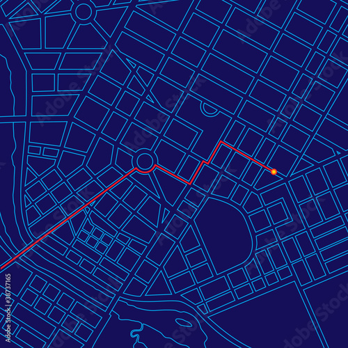 Illustration: Digital Map Tracking with GPS Digital Map Tracking with GPS
