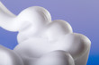 White shaving foam