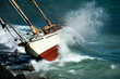 yacht crash on the rocks