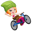 cute girl riding a bike