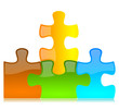 Vector Colored Puzzle Pieces Vector Colored Puzzle Pieces